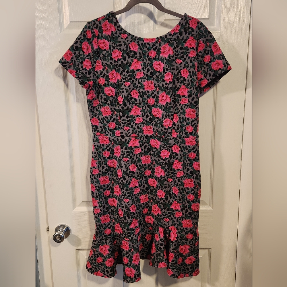 Betsey Johnson Rose Leopard Dress